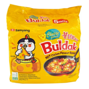 Samyang Buldak Cheese Hot Chicken Flavour Ramen (5 x 140g)
